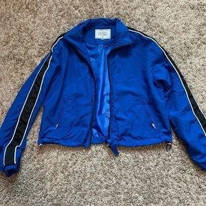 Royal blue cropped windbreaker